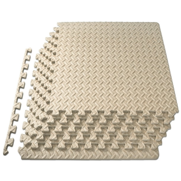 ProsourceFit Puzzle Exercise Mat, 1/2" Thick EVA Foam Interlocking