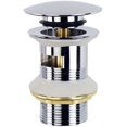 thumbnail image 1 of Round chrome click-clack waste with overflow - 1 piece, 1 of 5