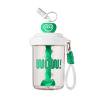 PEONAVET Mixing Cup Stirring Cup Student White Collar Coffee Protein Powder Plastic Water Cup Cute Handheld Large Capacity Straw Cup Capacity 580ml