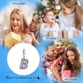 thumbnail image 4 of 925 Sterling Silver Charm for Bracelets Letter B Pendant Name Initial Aphabets Birthday Charm Women Bracelet Charm, 4 of 7