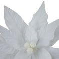 thumbnail image 4 of Northlight 33" Winter White Glittered Poinsettia Large Christmas Pick - 33, 4 of 6