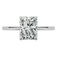 thumbnail image 5 of Solitaire Brilliance 2.5CT Radiant Cut Lab Grown Diamond Engagement Solitaire Ring 10K White Gold, Ring Size 6, 5 of 5