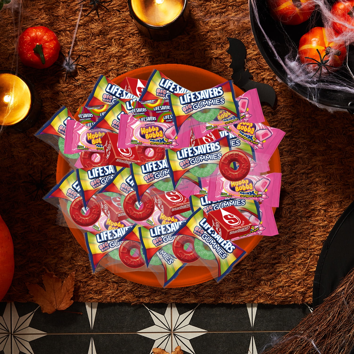 Starburst, Life Savers & Hubba Bubba Halloween Candy Variety - 255 Ct Bulk Bag