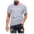 thumbnail image 2 of PENGXIANG Chemise Rétro Imprimée à Manches Courtes Mode Décontractée Printemps et Été pour Hommes, 2 of 6