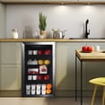 thumbnail image 2 of Frigidaire, 3.4 Cu. Ft. Glass Door Compact Refrigerator, Stainless Steel, 2 of 8