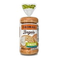 Thomas' Onion PreSliced Bagels, 6 Count, 20 oz Bag