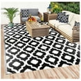 thumbnail image 2 of BalajeesUSA Outdoor Rugs, 9' x 12' Black Moroccan Beach Waterproof Rug Camper, 2 of 10
