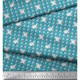 thumbnail image 3 of Soimoi Rayon Fabric Footprint & Cat Kids Print Fabric by Yard 56 Inch Wide, 3 of 3
