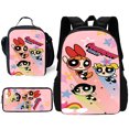 thumbnail image 1 of Conjunto de 3 piezas de Anime Powerpuffs para niños y niñas, mochila escolar con fiambrera, bolsas de lápices, mochilas escolares, el mejor regalo, 1 of 5