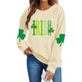 thumbnail image 4 of Tauxra Chandails à Enfiler de la Saint-Patrick pour Femmes, Manches Longues, Col Rond, Coupe Ample, Blouse Tunique Décontractée pour Femmes, 4 of 8