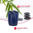 thumbnail image 3 of Home Basics 4 Piece Ceramic Bath Accessory Set, Navy, 3 of 7