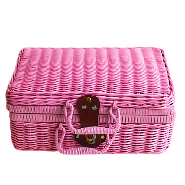 Wicker Picnic Basket With Lid Large Size Wicker Picnic Basket Woven ...