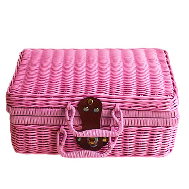 Wicker Picnic Basket With Lid Large Size Wicker Picnic Basket Woven
