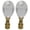 Pack of 2, variant on Royal Designs, Inc. Flat Teardrop Shaped K9 Clear Crystal Lamp Finial for Lamp Shade, CCF-2017-PB-2, Polished Brass, Pack of 2