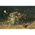 thumbnail image 2 of Olga Wisinger-Florian 18x13 Gold Ornate Wood Frame and Double Matted Museum Art Print Titled - A Bouquet of Spring Flowers with Snowdrops, 2 of 4