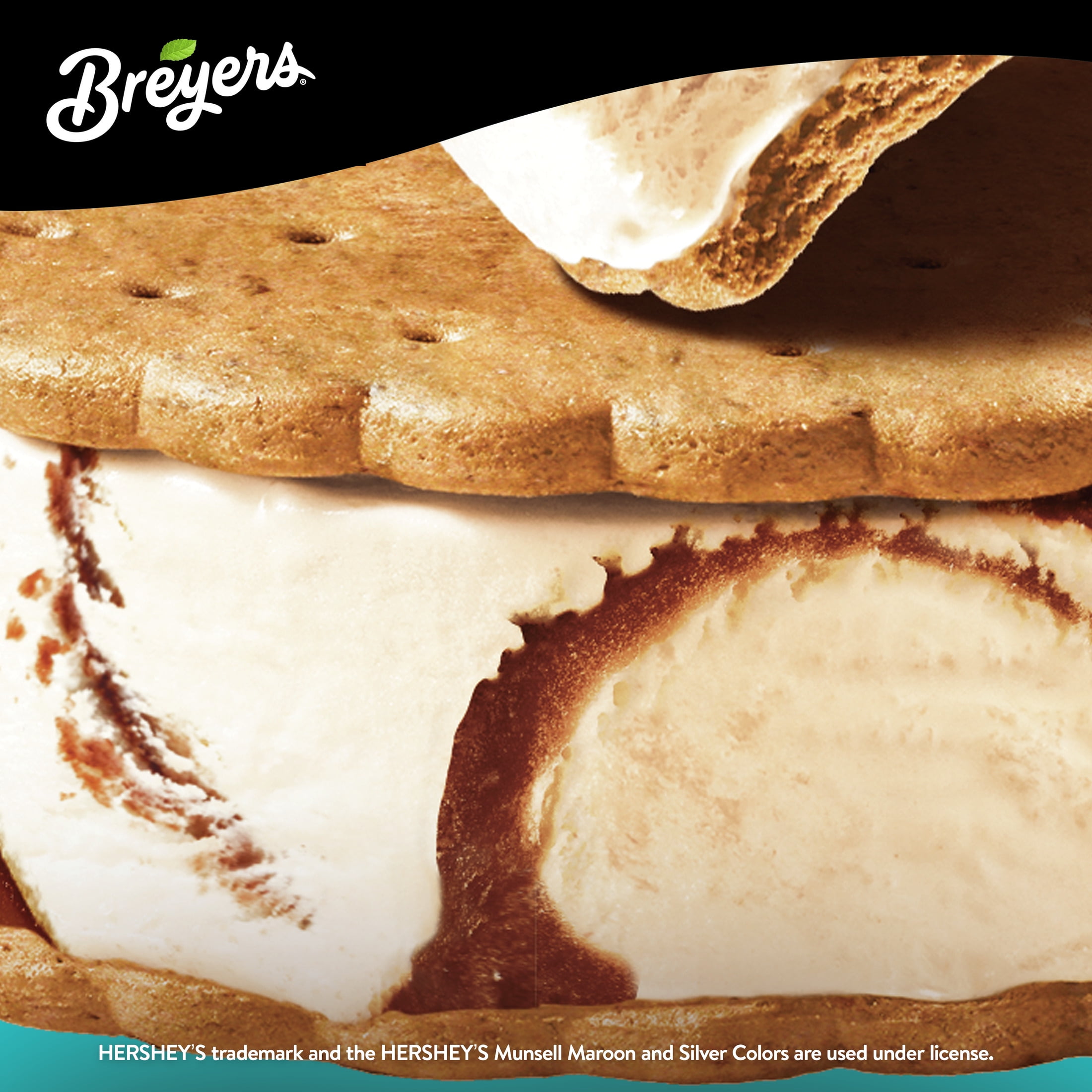 Breyers Frozen Dairy Dessert Sandwich S'mores Sandwich 16 fl oz 4 Ct