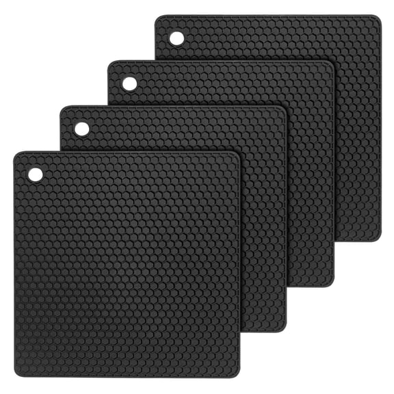 4 Pack Silicone Trivet Mats, Silicone Pot Holders Hot Pads Heat Resistant Non-Slip Trivets for Hot Dishes, Hot Pots and Pans, Countertop, Table