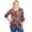 Spice multi, variant on Alfred Dunner Womens Petite Batik Leaves Melange Asymmetrical Top