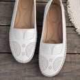 thumbnail image 6 of Pandaie Women's Orthopedic Leather Loafers Comfortable Slip on Walking Ballet Flat Shoes Breathable Business Work Casual Driving Moccasins White Size 6, 6 of 9
