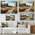 thumbnail image 4 of Designart "Countryside Cottage Garden Collage I" Landscapes Floater Framed Wall Art Living Room, 4 of 7