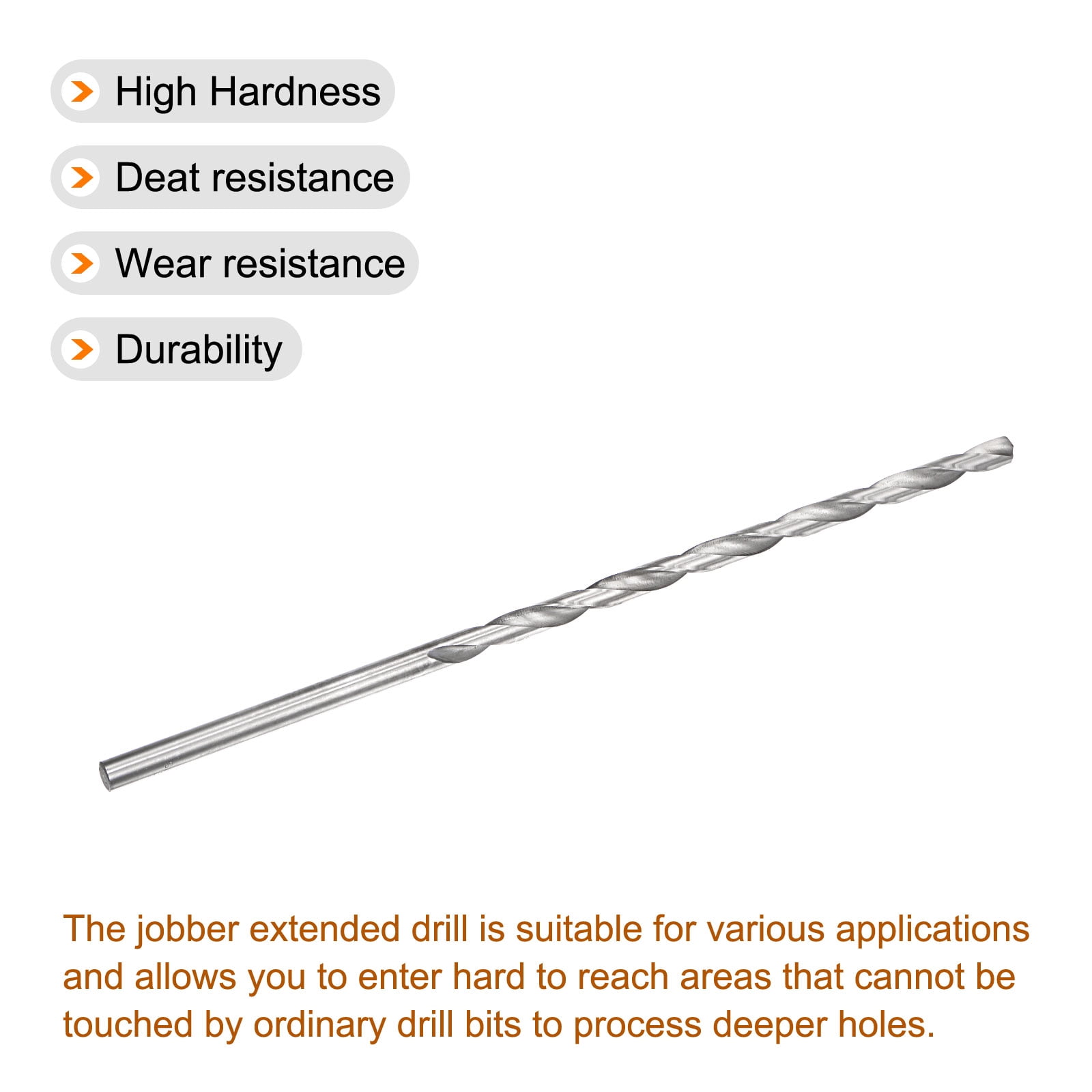 Unique Bargains Durable High-Speed Steel Extra Long Twist Drill Bits 9x305mm