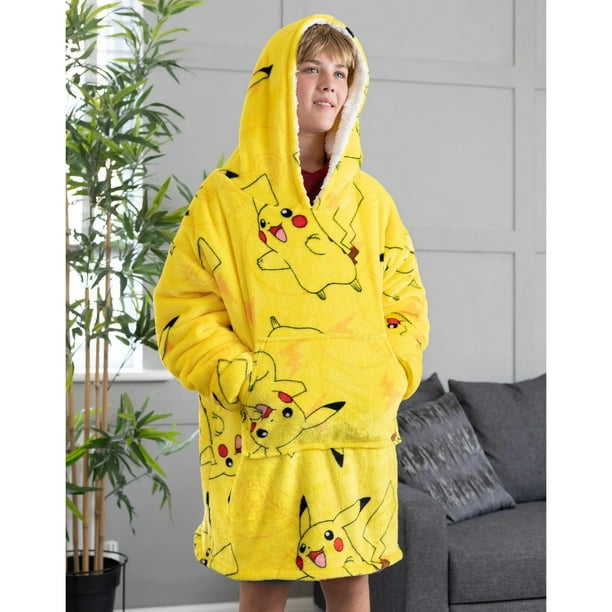 Pokemon Boys/Girls Pikachu Oversized Hoodie Blanket