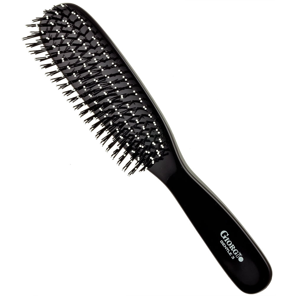 Gentle 8.5" 6 Row Nylon Bristle Detangling Hair Brush