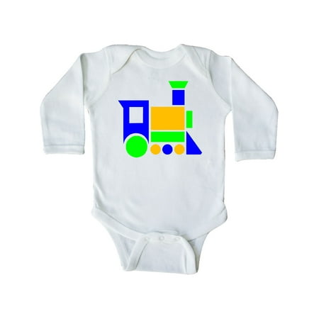 

Inktastic Cute Colorful Train Gift Baby Boy or Baby Girl Long Sleeve Bodysuit