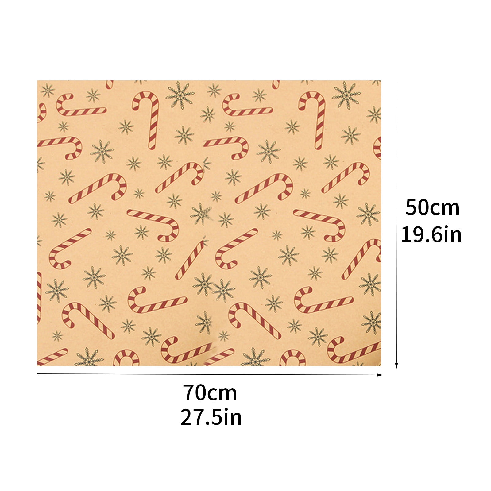 Jam Paper Christmas Wrapping Paper, 15 Sq. ft. 1/Pack, Kraft Christmas Bark Gift Wrap