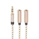 thumbnail image 3 of Cable de audio divisor de auriculares de 3,5 mm macho a 2 hembra Cable adaptador (dorado) Tmvgtek 2qz3ku7lm8gh9fy4D02, 3 of 7