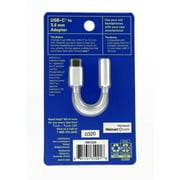 onn USB-C to 3.5 mm Adapter, White