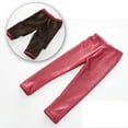 thumbnail image 2 of Godderr 3-12Y Toddler Kids Fleece Lined Legging Winter Legging Faux Leather Stretchy Pants Leggings for Baby Girls Winter Leggings Trousers, 2 of 5