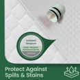 thumbnail image 2 of Saferest Bamboo Viscose Sleepure Quilted Mattress Protector, Full - White, 2 of 5