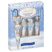 Lindt Chocolate Icicles, Solid Milk Chocolate Christmas Candy 4-pack, 1.9 oz. Box