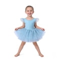 thumbnail image 5 of EnJoCho Girls Tutu Dress Ruffl𝖾 Sleeveless Gradient Tulle Toddler Elastic Smoc𝗄ed Wedding Puffy Dresses Summer Cute Princess Outfit Toddler Skater Dress Casual, 5 of 6