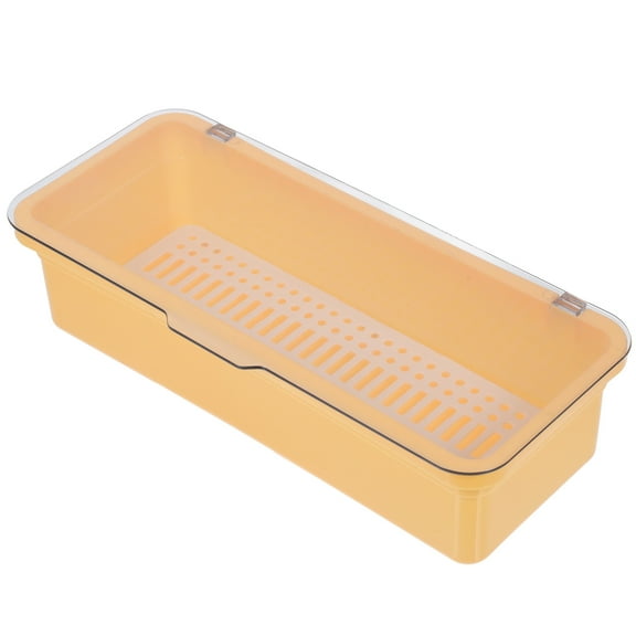 Worgeous 1 Set Silverware Drawer Organizer With Lid Utensil Storage With Lid Flatware Storage Holder Covered Chopsticks Case Flatware Storage Container