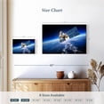 thumbnail image 4 of Elephant Stock Satellite Hovering Over Earth Wall Art - Horizontal Canvas Wall Art - Living Room Wall Decor - Astronomy & Space Canvas - Gray And Blue Decor - 24" x 16", 4 of 8