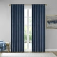 thumbnail image 2 of 510 Design Colt Room Darkening Poly Velvet Rod Pocket/Back Tab Window Panel Pair Navy 63" Panel, 2 of 4