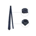 thumbnail image 2 of INSPIRE CHIC Men's Polka Dots Necktie, Tie Clip, Cuff Links, Pocket Square Set Business Wedding Navy Blue White, 2 of 6