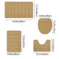 thumbnail image 3 of Dianli 4-Piece Bath Mat Set – Ultra Soft Absorbent Memory Foam Bathroom Rugs Non-Slip Quick-Dry (16x24in, 16x20in, 15x17in) – Washable Toilet Mats in 8 Colors Gift, 3 of 9
