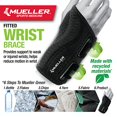 thumbnail image 4 of Mueller Sports Medicine Green Fitted Wrist Brace for Men and Women, Support and Compression for Carpal Tunnel Syndrome, Tendinitis, and Arthritis, Right Hand, Black, Large/X-Large, 4 of 6