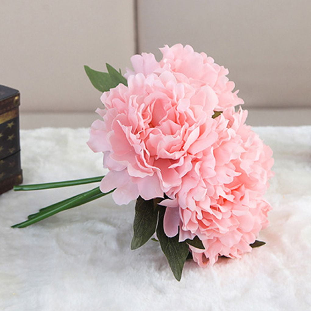 Fake Flowers Vintage Artificial Peony Silk Flowers Wedding Home
