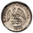 thumbnail image 2 of 1900-Zs Mexico Silver 10 Centavos MS-63 NGC, 2 of 3