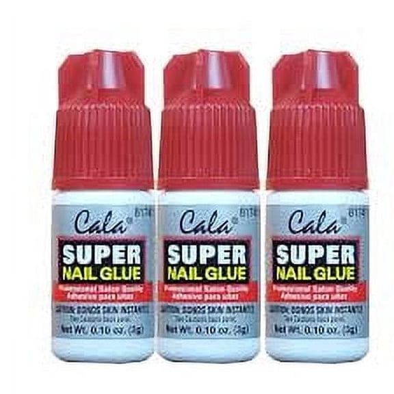 (3PACK) Cala Super nail Glue professional Salon Quality,Quick and Strong Nail liquid adhesive "MANGO SIX B&M"