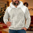 thumbnail image 2 of EliteGoogv Men's Color Block Hoodie Collar Pullover Sweatshirt Drawstring Kangaroo Pocket Long Sleeve Cozy Loose Fit Winter Top,XXXXXL, 2 of 7