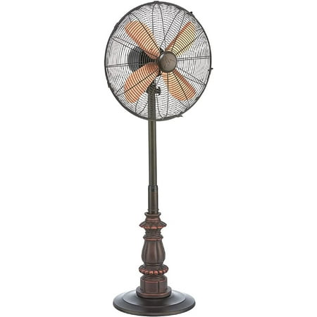 

DecoBREEZE Pedestal Standing Fan 3 Speed Oscillating Fan with Adjustable Height Kipling Antique Fan 16 inches