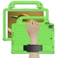 thumbnail image 2 of Kids Friendly Handle Case for iPad 9th/ 8th/ 7th Generation, Case for iPad 10.2-Inch 2021/ 2020/ 2019 with Kickstand Hand/ Shoulder Strap Heavy Duty Protection Tablet Case Cover, Green, 2 of 4