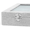 thumbnail image 3 of Nuevo, organizador de aretes adecuado, soporte de aretes con cubierta transparente de terciopelo y caja de almacenamiento de 40 pares de aretes, joyero, 3 of 5