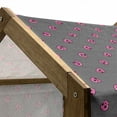 thumbnail image 5 of Skull Pet House, Hand Drawn Style Pink Emo Skulls Teenager Lifestyle Youth Culture, Outdoor & Indoor Portable Dog Kennel with Pillow and Cover, 5 Sizes, Dark Taupe Hot Pink, by Ambesonne, 5 of 5