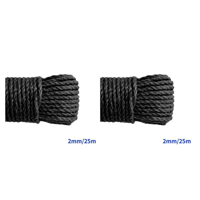 tredstone Color Rope Roll Twine String Cord DIY Handmade String Accessories Craft Scrapbooking Making Tool black 2mm x 25m 2Set